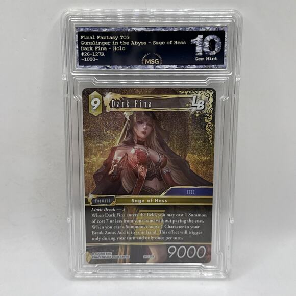 Final Fantasy TCG Gunslinger In The Abyss Dark Fina LB 26-123R Foil Graded 10 - Picture 1 of 2